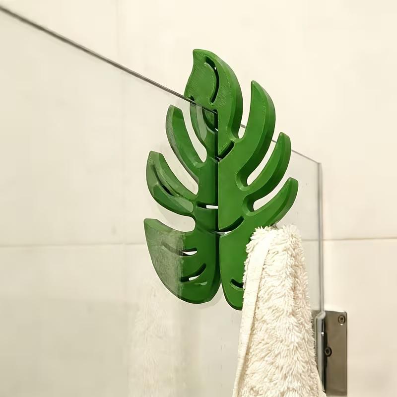 Jet Home Bathroom - Zielony liść monstery na haczyku na