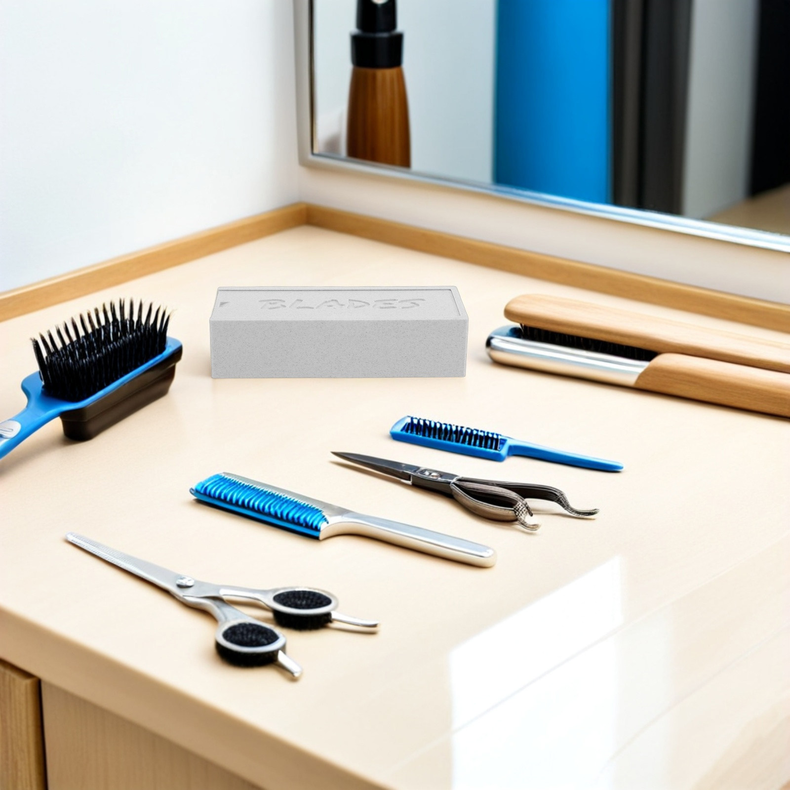 Home One Bathroom - Biały dwukomorowy organizer na ostrza do