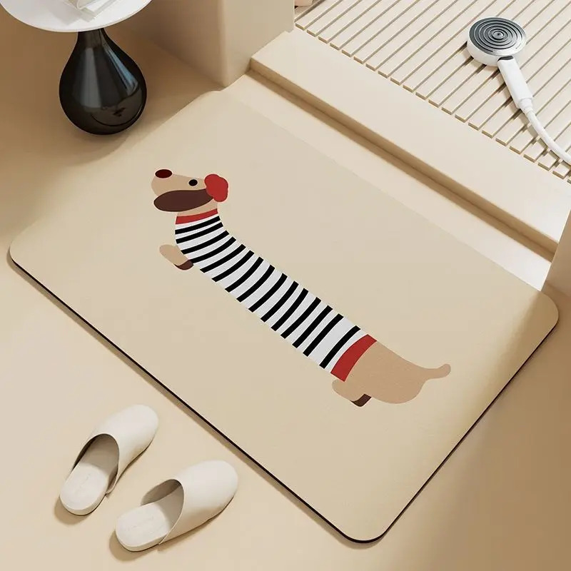 Zara Home Bathroom Rug - VIKAMA Urocza Mata Łazienkowa w Paski