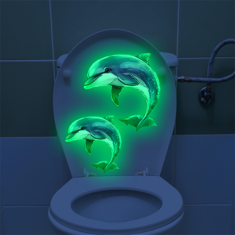 Jet Home Bathroom - Świecąca w ciemności naklejka na toaletę