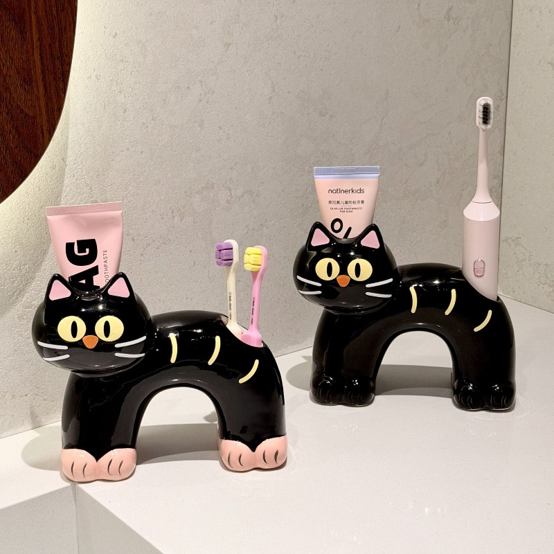 Home Goods Bathroom Storage - Personalizowany Kreatywny Uroczy Czarny Kot Domowa