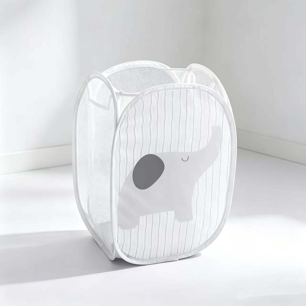 Home Goods Bathroom Storage - Składany kosz na pranie z siatki,