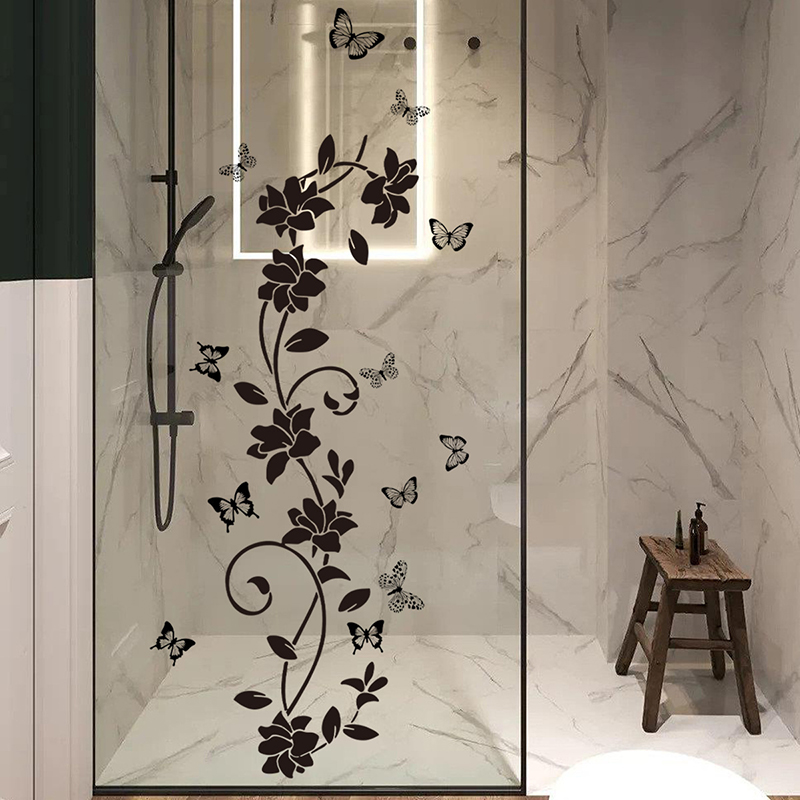 Czarna kwiatowa naklejka na lu – Jet Home Bathroom recenzja i cena