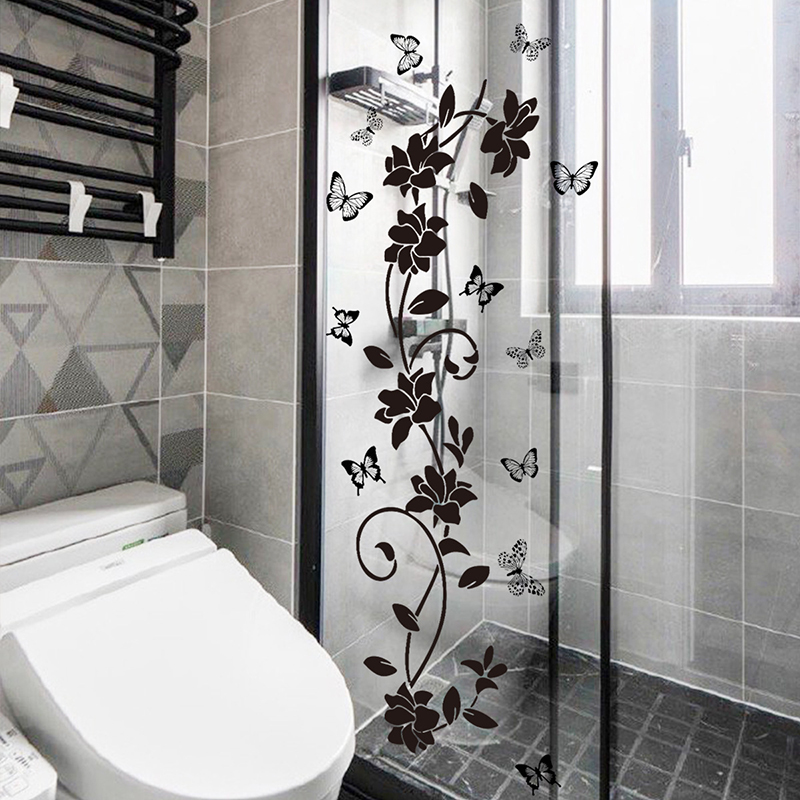 Czarna kwiatowa naklejka na lu – Jet Home Bathroom recenzja i cena