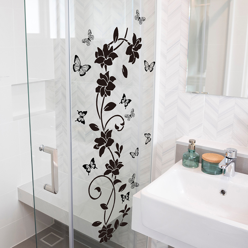 Czarna kwiatowa naklejka na lu – Jet Home Bathroom recenzja i cena
