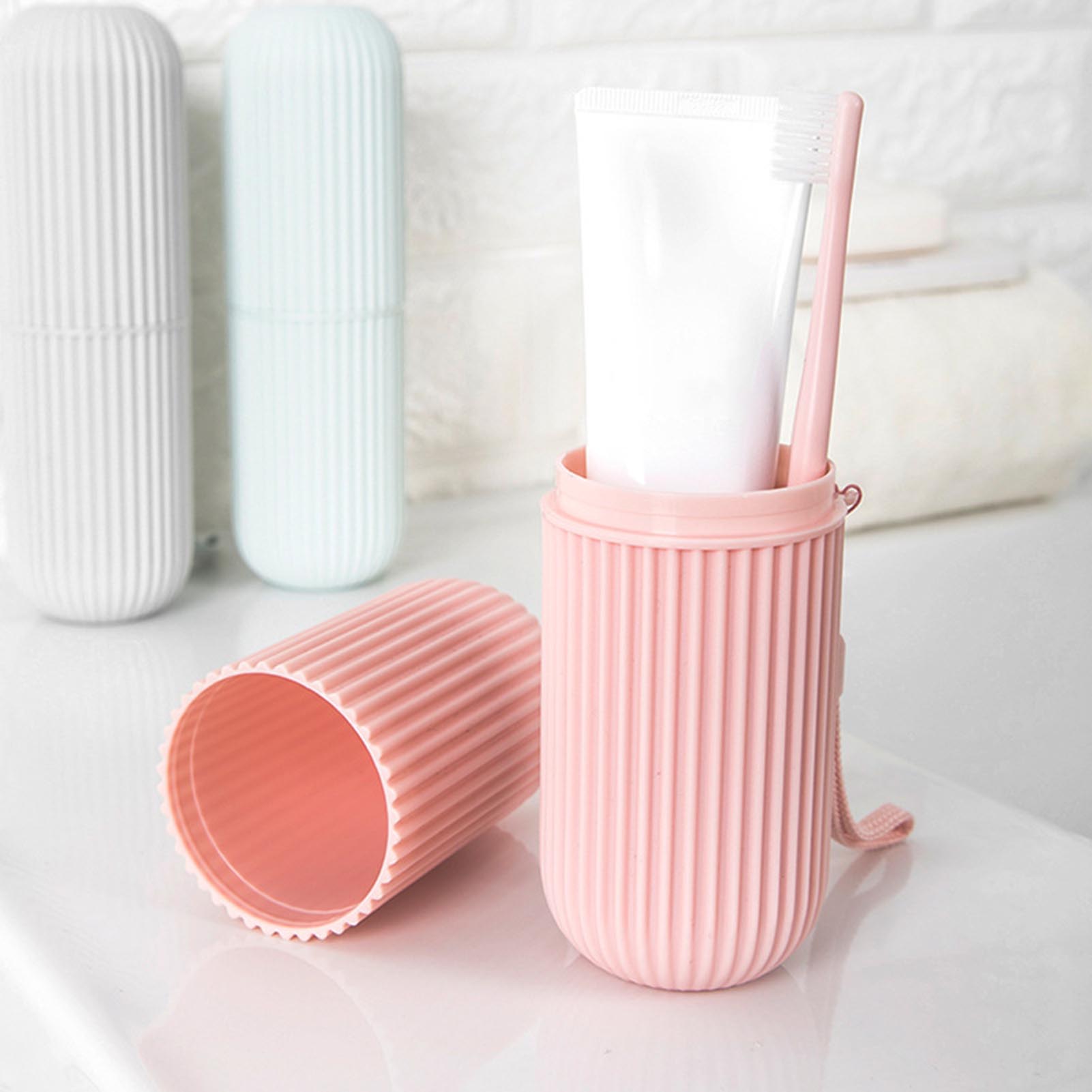 Różowy Pusty Podróżny Przenośn – Home Goods Bathroom Storage recenzja i cena