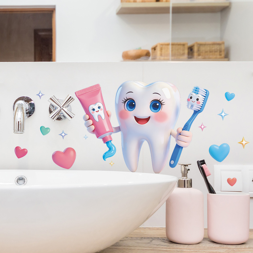 Naklejka ścienna z motywem zęb – Jet Home Bathroom recenzja i cena