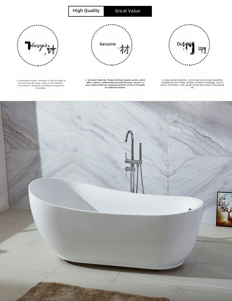 Wolnostojąca wanna akrylowa, o – Jet Home Bathroom recenzja i cena